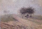 Camille Pissarro Effect of fog at Creil Effet de brouillard a Creil painting